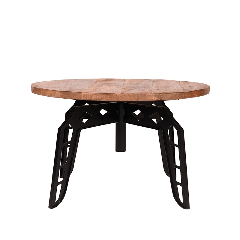 LABEL51 Salontafel Pebble - Rough - Mangohout - Rond - 80 cm