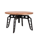 LABEL51 Salontafel Pebble - Rough - Mangohout - Rond - 80 cm