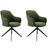 LABEL51 - Eetkamerstoel Bern - Groen - 66x61x91cm - Set van 2