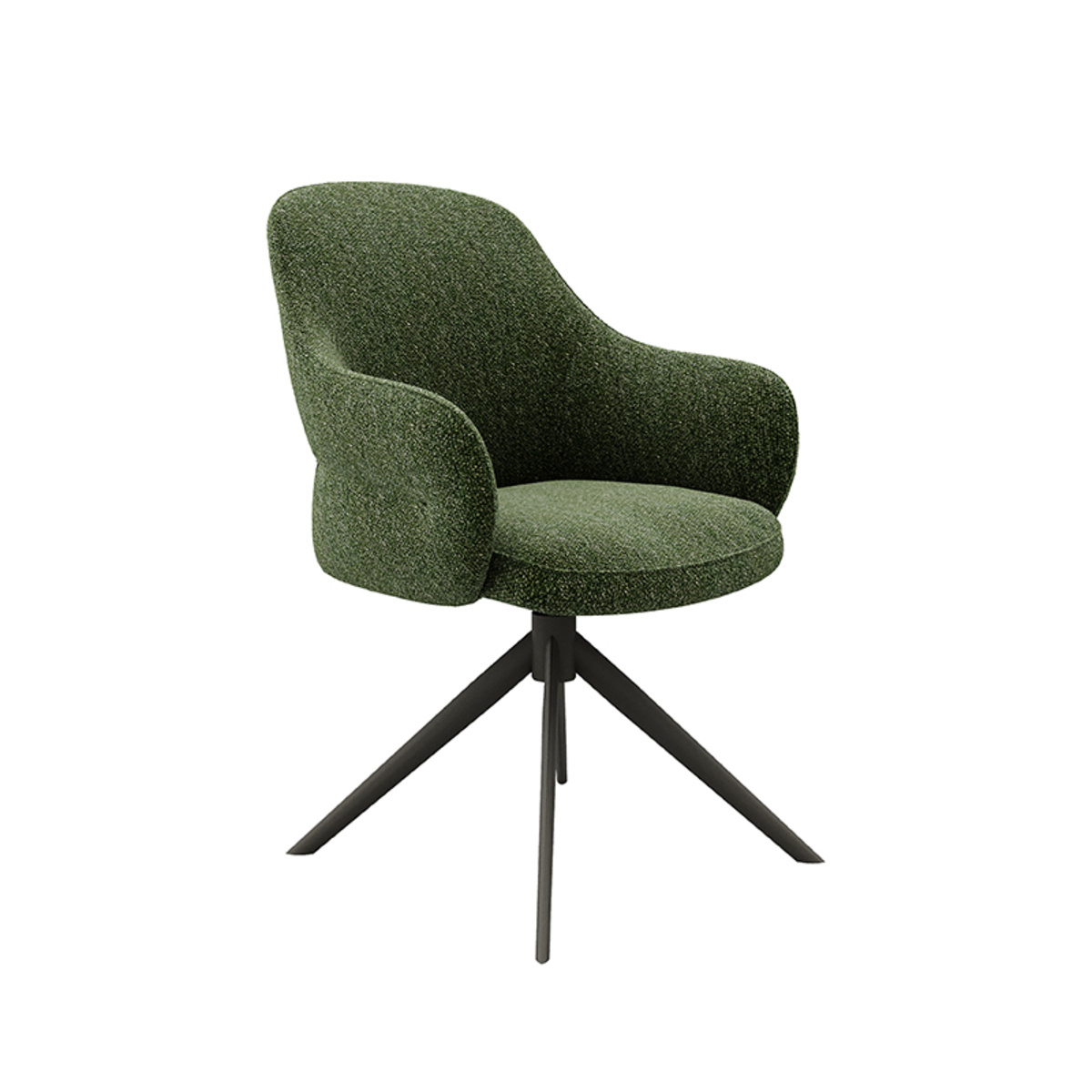 LABEL51 - Eetkamerstoel Bern - Groen - 66x61x91cm - Set van 2