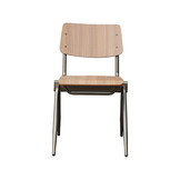 LABEL51 - Eetkamerstoel Solid - Walnoot - 55x49x81cm - Set van 2