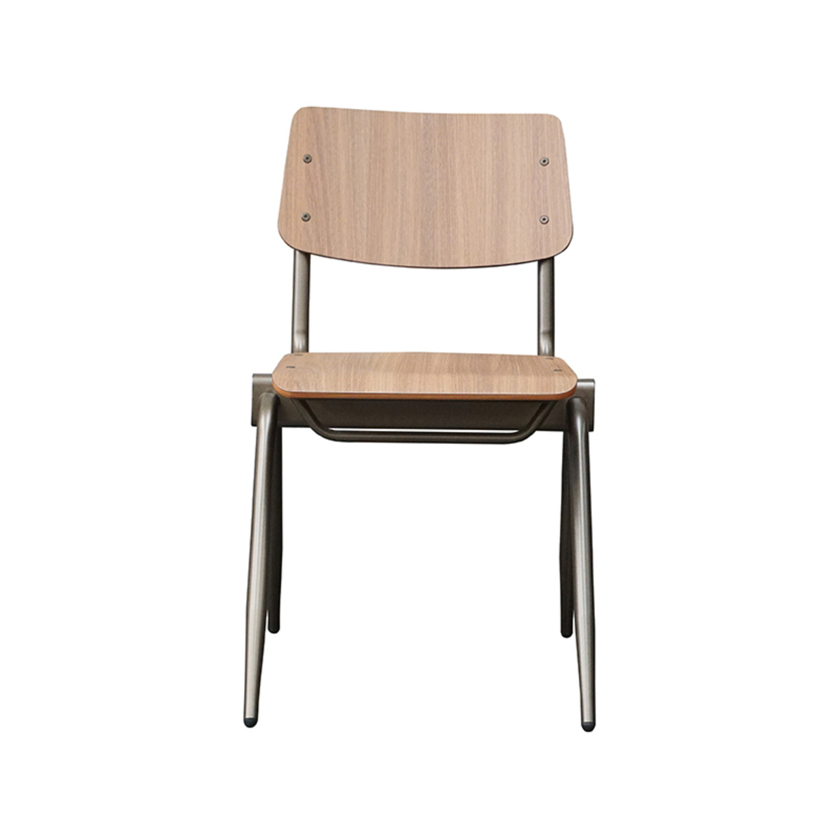LABEL51 Eetkamerstoel Solid - Bruin - Hout - set van 2
