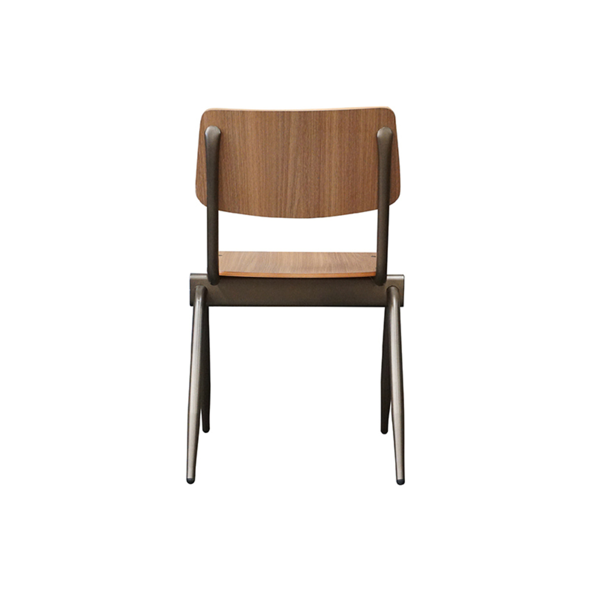 LABEL51 Eetkamerstoel Solid - Bruin - Hout - set van 2