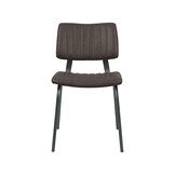 LABEL51 - Eetkamerstoel Gusto - Donkerbruin - 56x46x79cm - Set van 2