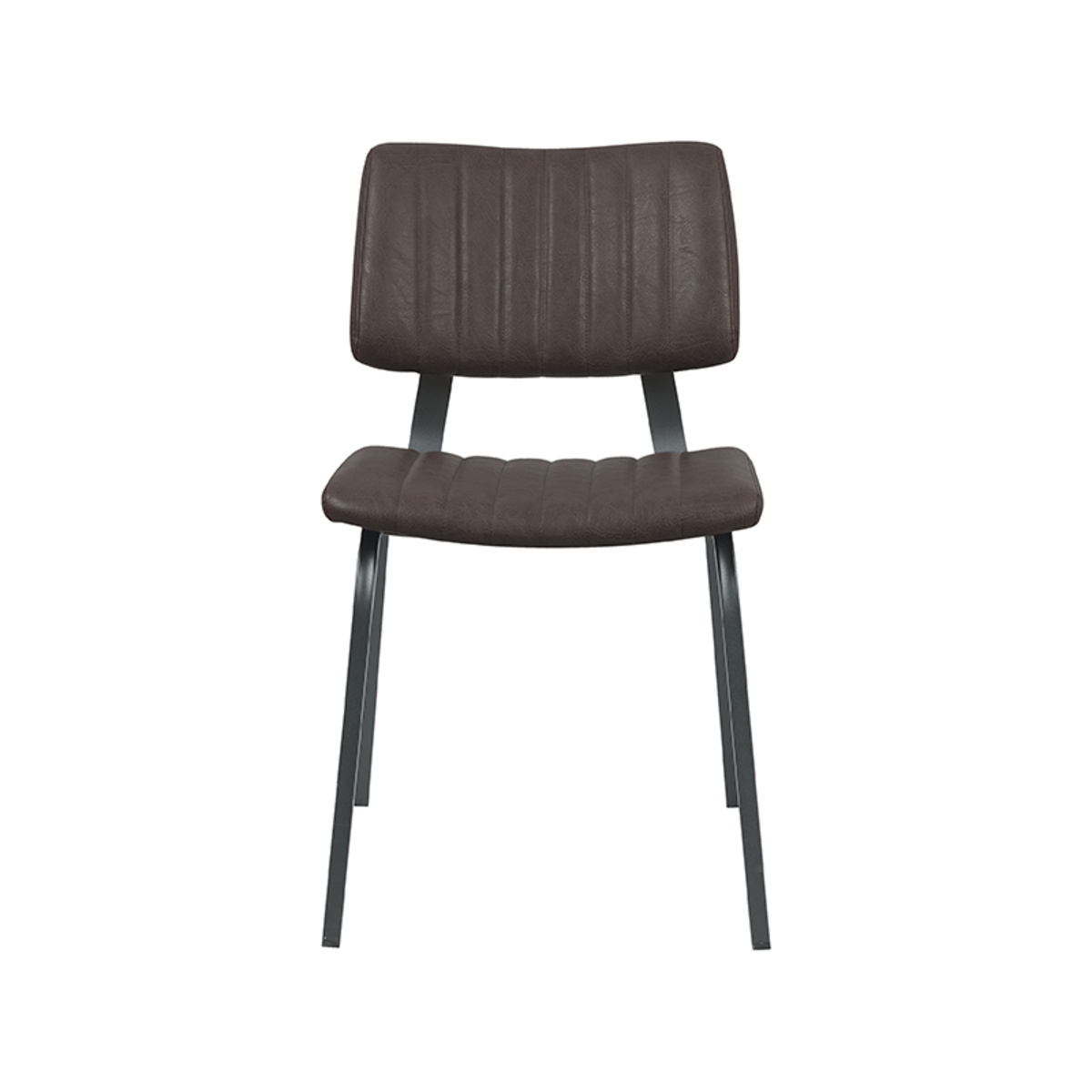 LABEL51 - Eetkamerstoel Gusto - Donkerbruin - 56x46x79cm - Set van 2