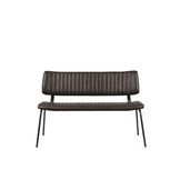 LABEL51 Eetkamerbank Gusto - Donkerbruin - PU-Leder - 120 cm