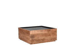 LABEL51 - Salontafel Noble - Bruin - 80x80x37cm