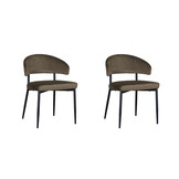 LABEL51 - Eetkamerstoel Bliss - Hunter - 55x56x76cm - Set van 2