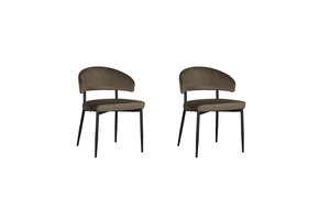 LABEL51 - Eetkamerstoel Bliss - Hunter - 55x56x76cm - Set van 2