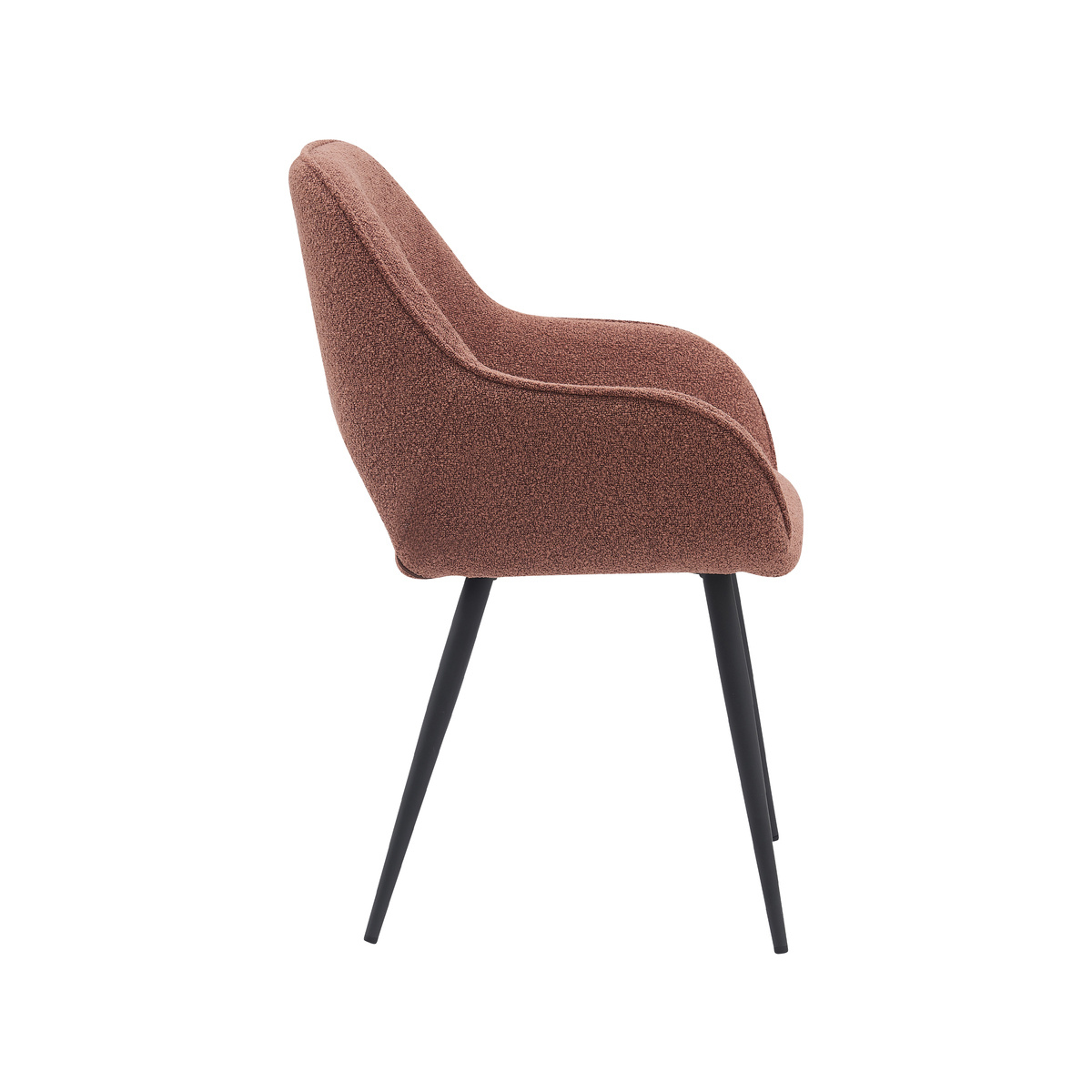 LABEL51 Eetkamerstoel Fer - Terra - Boucle - set van 2