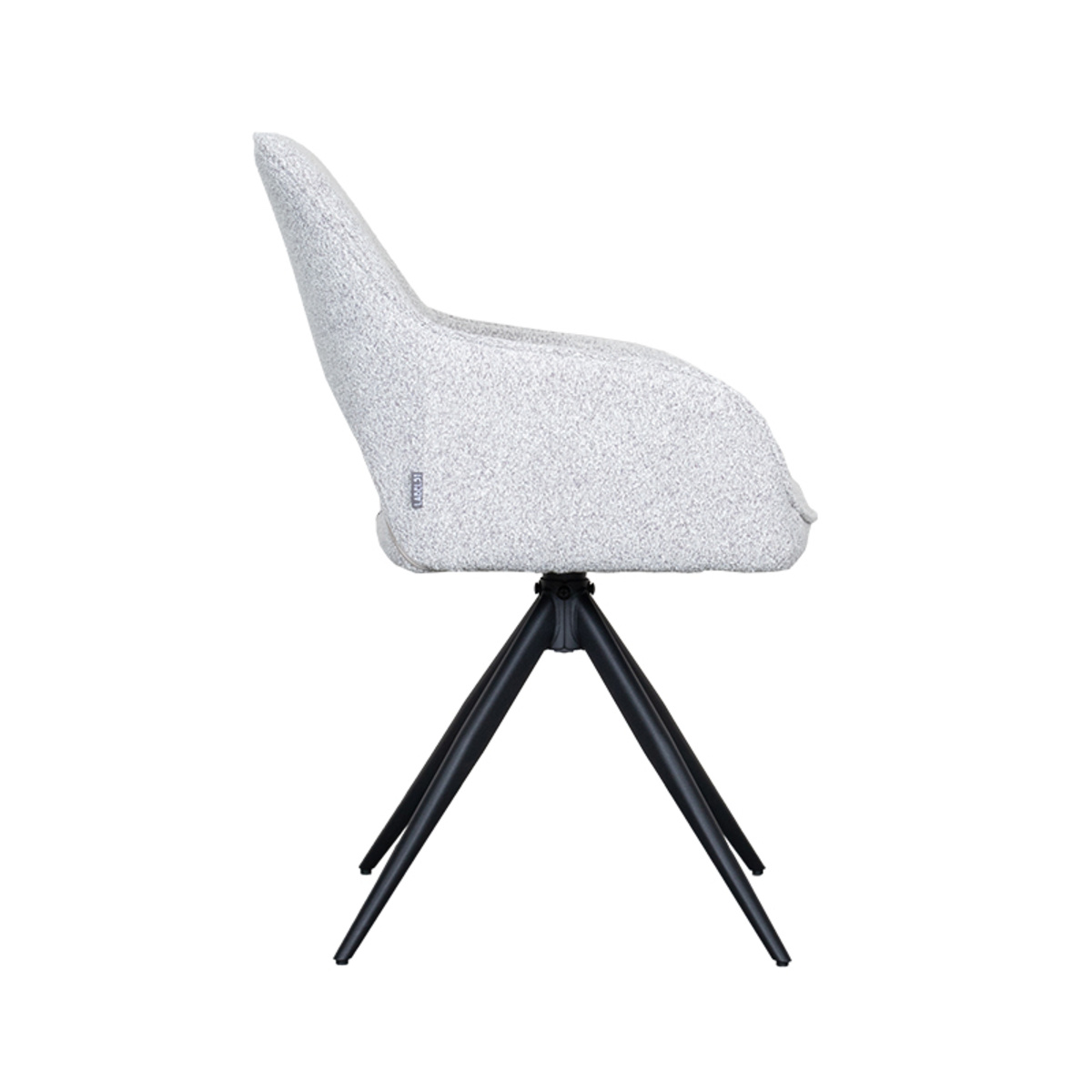 LABEL51 Eetkamerstoel Finley - Wit - Boucle - set van 2