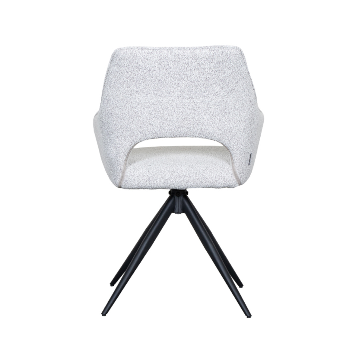 LABEL51 Eetkamerstoel Finley - Wit - Boucle - set van 2
