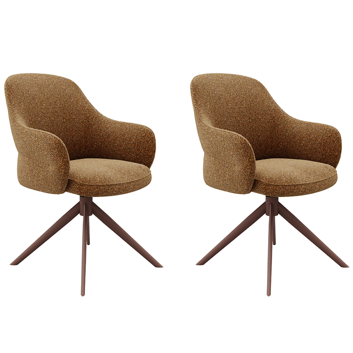 LABEL51 - Eetkamerstoel Bern - Rood - 66x61x91cm - Set van 2
