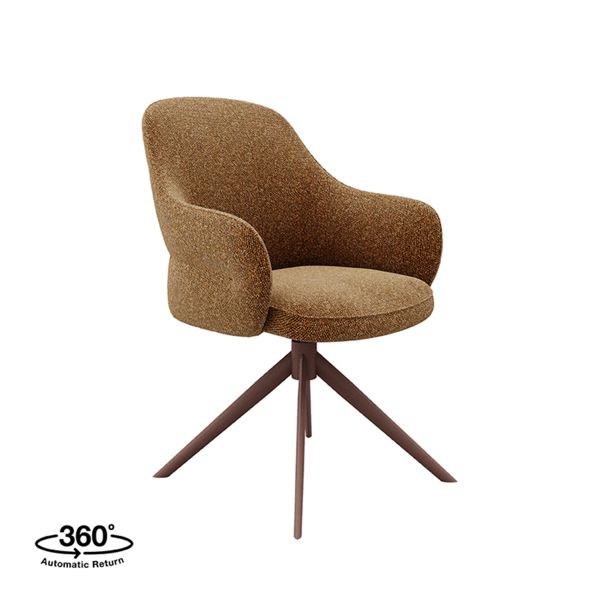 LABEL51 Eetkamerstoel Bern - Coral - Boucle - set van 2