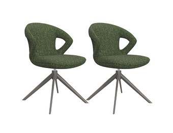 LABEL51 Eetkamerstoel Zurich - Forest - Boucle - set van 2