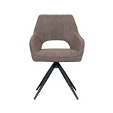 LABEL51 Eetkamerstoel Finley - Bruin - Boucle - set van 2