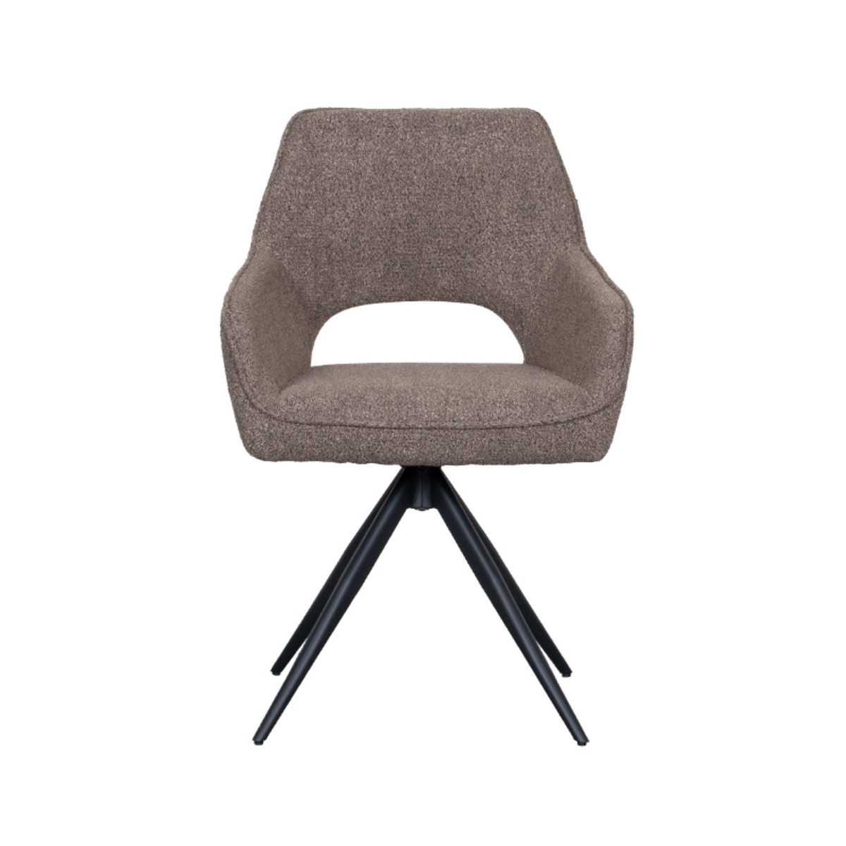 LABEL51 Eetkamerstoel Finley - Bruin - Boucle - set van 2