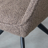 LABEL51 Eetkamerstoel Finley - Bruin - Boucle - set van 2