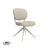 LABEL51 - Eetkamerstoel Geneva - Beige - 63x49x90cm - Set van 2