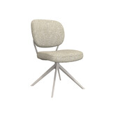 LABEL51 - Eetkamerstoel Geneva - Beige - 63x49x90cm - Set van 2