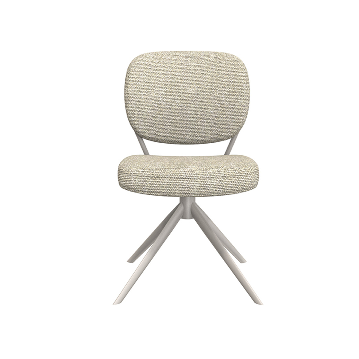 LABEL51 - Eetkamerstoel Geneva - Beige - 63x49x90cm - Set van 2