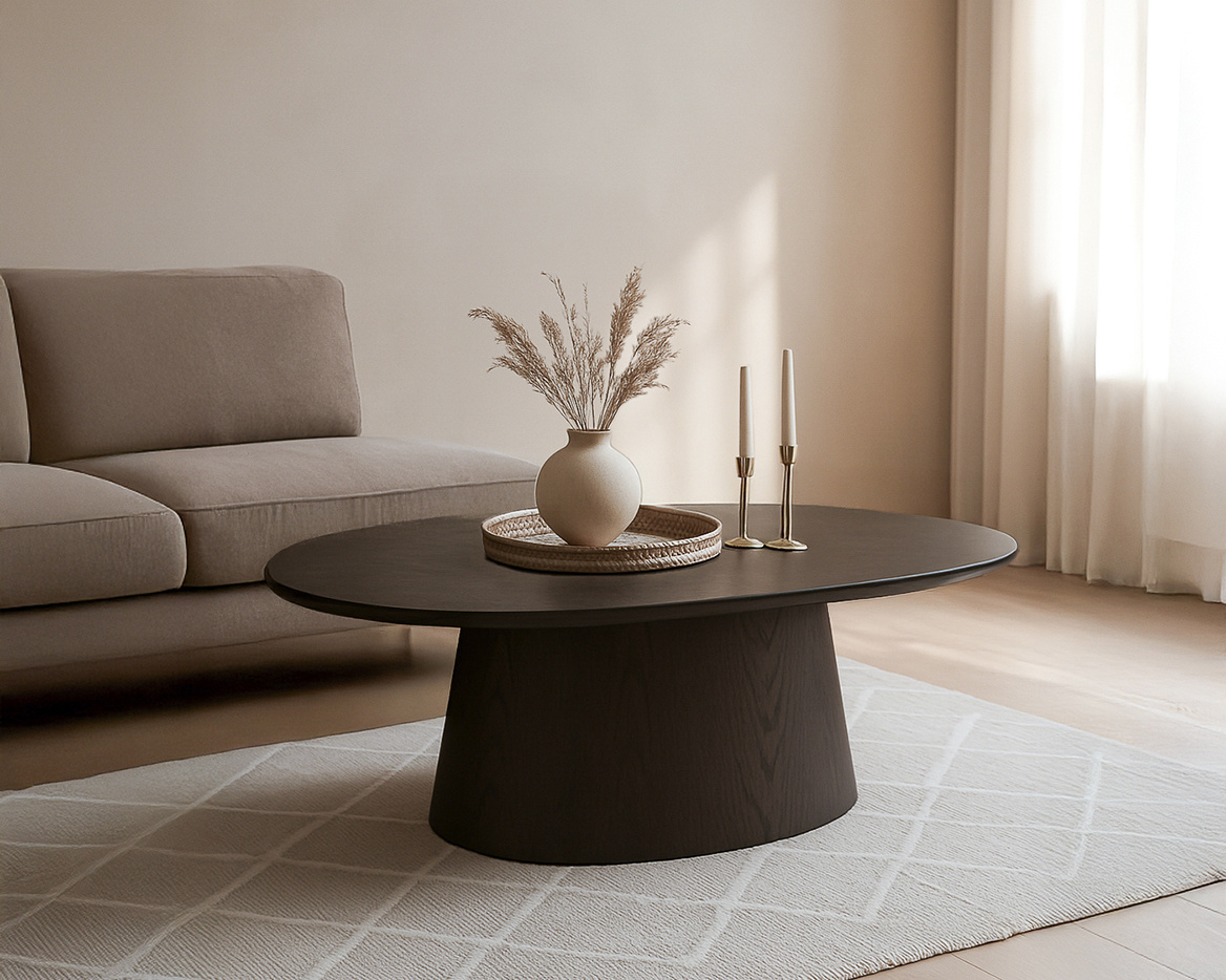 Livingfurn - Salontafel - Tobago Espresso Oval 120cm - Bruin