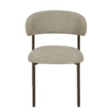 Livingfurn - Eetkamerstoel - Micah Hush Walnut - Beige - Set van 2