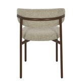 Livingfurn - Eetkamerstoel - Micah Hush Walnut - Beige - Set van 2