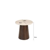 Brix - Salontafel - Brix Bottecino rond 45cm - Beige