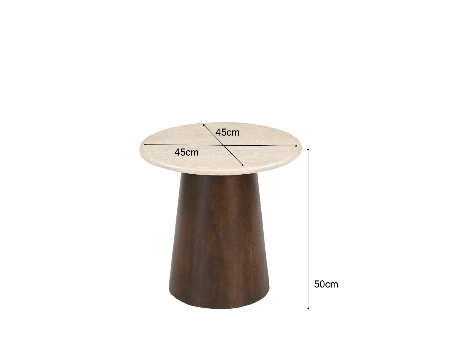 Brix - Salontafel - Brix Bottecino rond 45cm - Beige