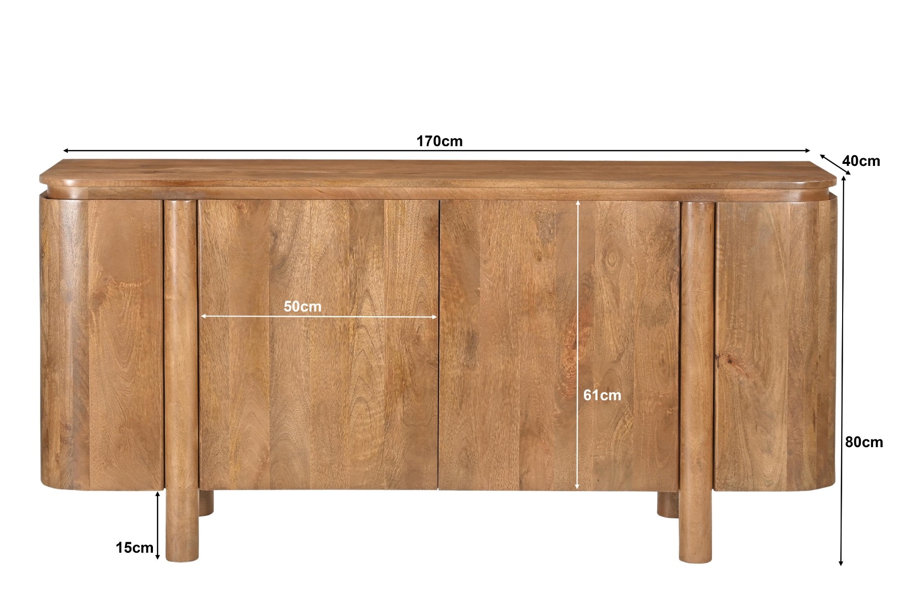 Livingfurn - Dressoir - Salano 170 cm - Bruin