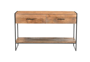 Livingfurn - Wandtafel - Elin 120cm - Bruin, Zwart