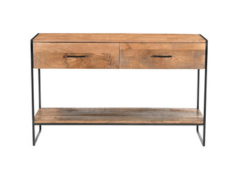 Livingfurn - Wandtafel - Elin 120cm - Bruin, Zwart