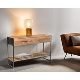 Livingfurn - Wandtafel - Elin 120cm - Bruin, Zwart