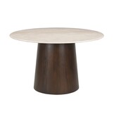 Brix - Eetkamertafel - Brix Bottecino Rond 130cm - Beige
