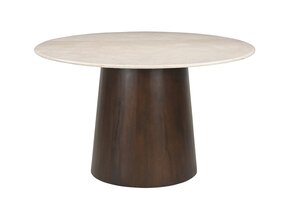 Brix - Eetkamertafel - Brix Bottecino Rond 130cm - Beige