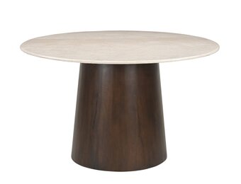 Brix - Eetkamertafel - Brix Bottecino Rond 130cm - Beige