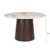 Brix - Eetkamertafel - Brix Bottecino Rond 130cm - Beige