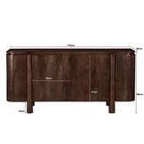 Livingfurn - Dressoir - Salano Brown 170 cm - Bruin