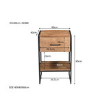 Livingfurn - Salontafel - Elin 40cm - Bruin, Zwart