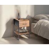 Livingfurn - Salontafel - Elin 40cm - Bruin, Zwart