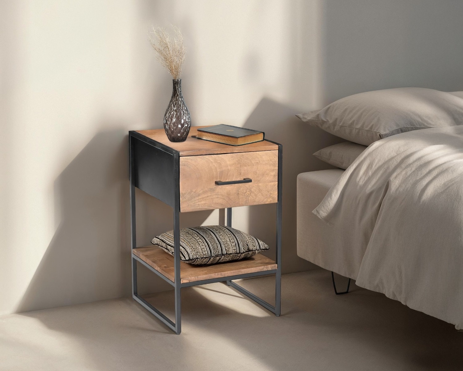 Livingfurn - Salontafel - Elin 40cm - Bruin, Zwart