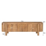 Livingfurn - Tv-meubel - Salano 170 cm - Bruin