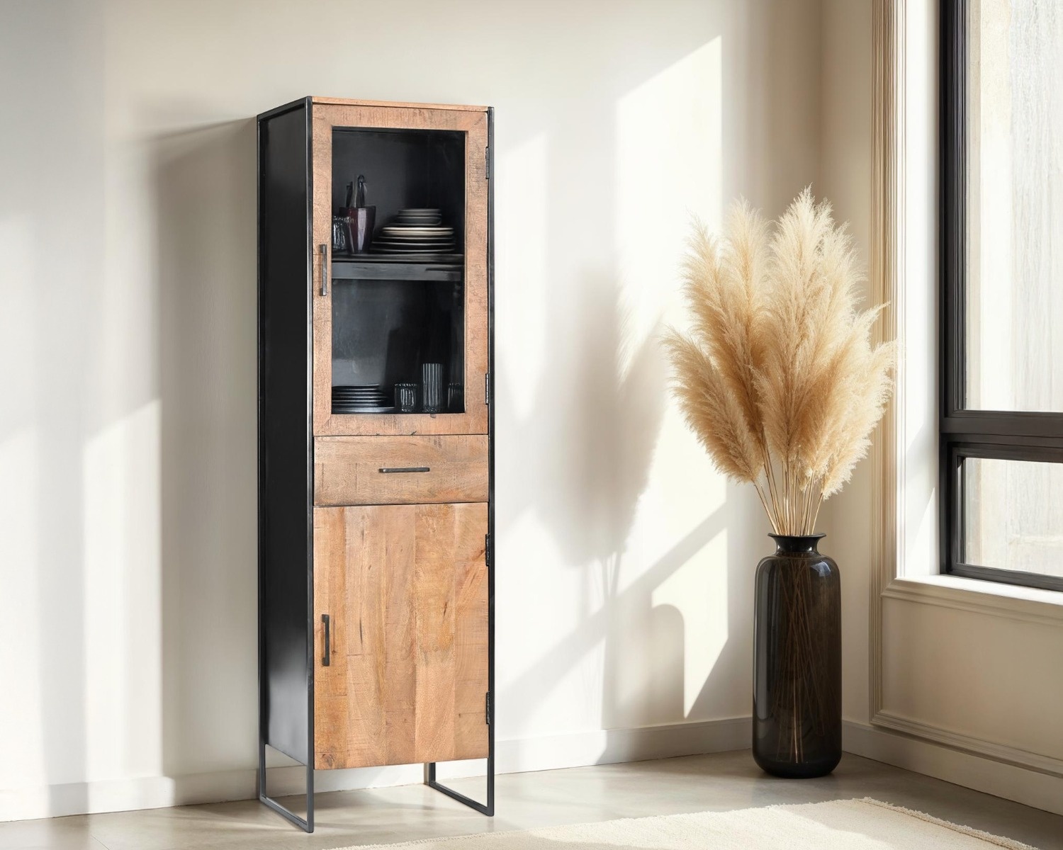 Livingfurn - Kabinetkast - Elin 180cm - Bruin