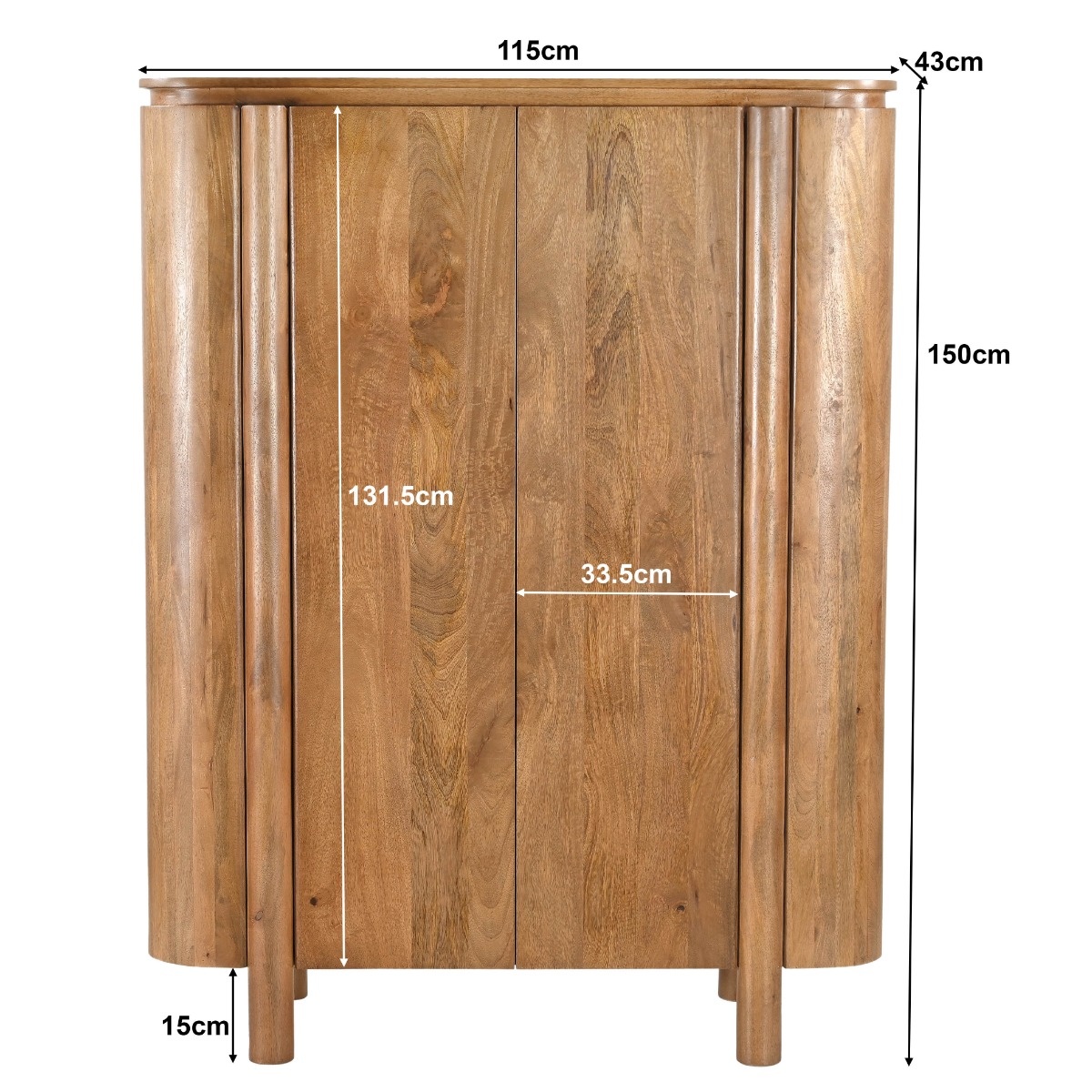 Livingfurn - Kabinetkast - Salano 150 cm - Bruin