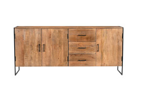 Livingfurn - Dressoir - Elin 180cm - Bruin, Zwart
