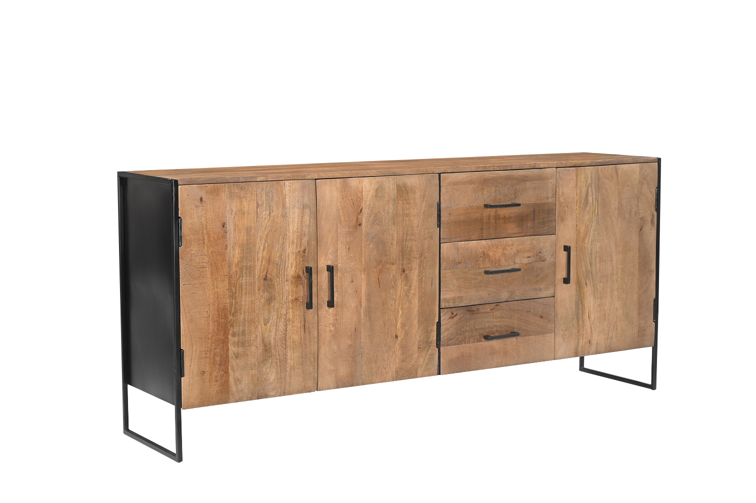 Livingfurn - Dressoir - Elin 180cm - Bruin, Zwart