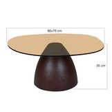 Brix - Salontafel - Brix Mylon Brown 86cm - Bruin