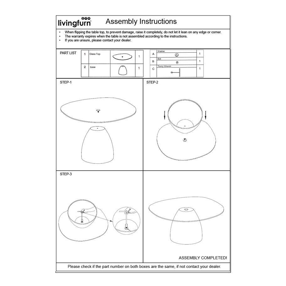 Brix - Salontafel - Brix Mylon Brown 86cm - Bruin