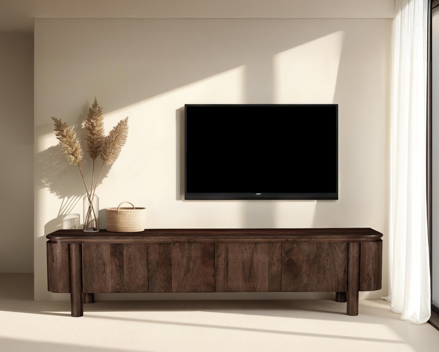 Livingfurn - Tv-meubel - Salano Brown 210 cm - Bruin